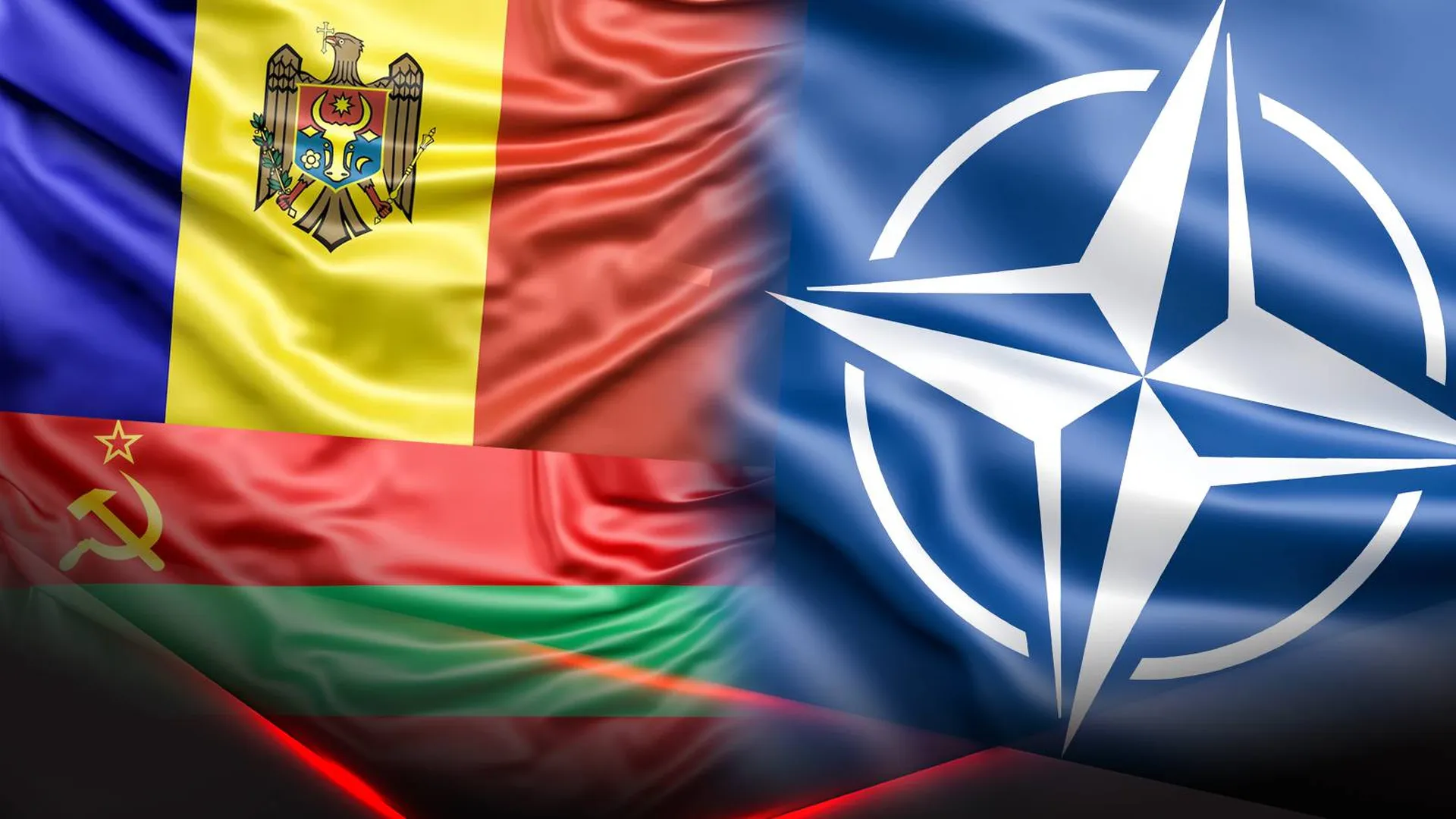 Флаги Приднестровья, Молдавии и НАТО