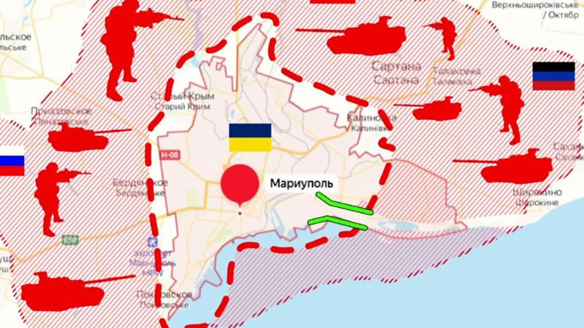 Для украинских военных подготовили видеоинструкцию, как безопасно сложить оружие и покинуть Мариуполь