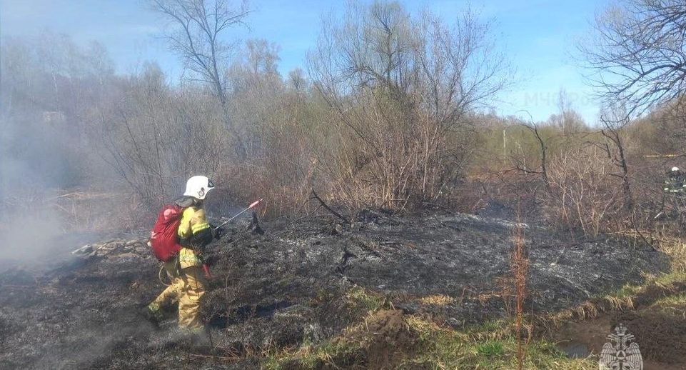 МЧС: спасатели ликвидировали возгорание сухой травы в Горно-Алтайске