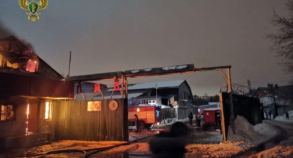 МЧС: пожар на мясном предприятии в Пушкино ликвидировали