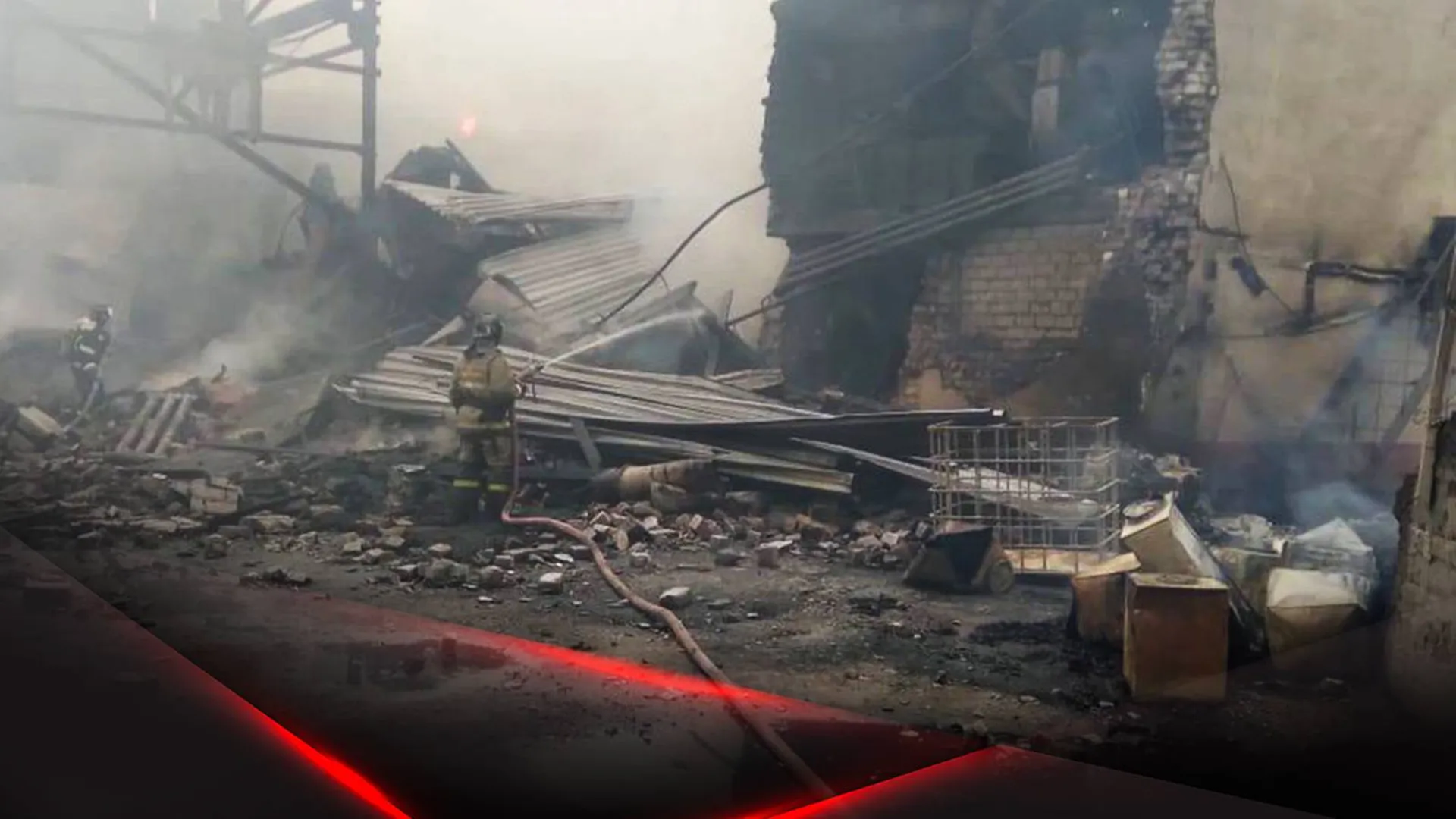 Место взрыва на заводе под Рязанью
