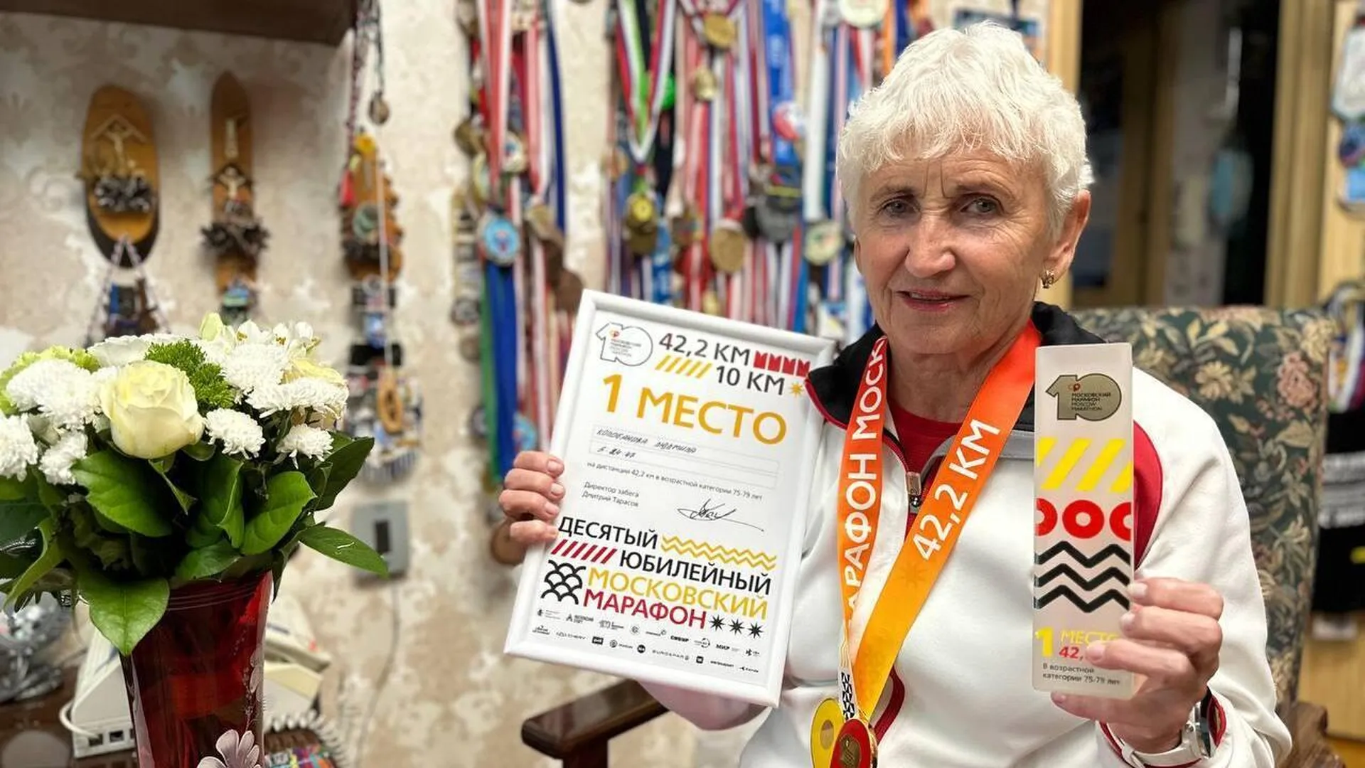 79-летняя подмосковная бегунья выиграла престижный марафон