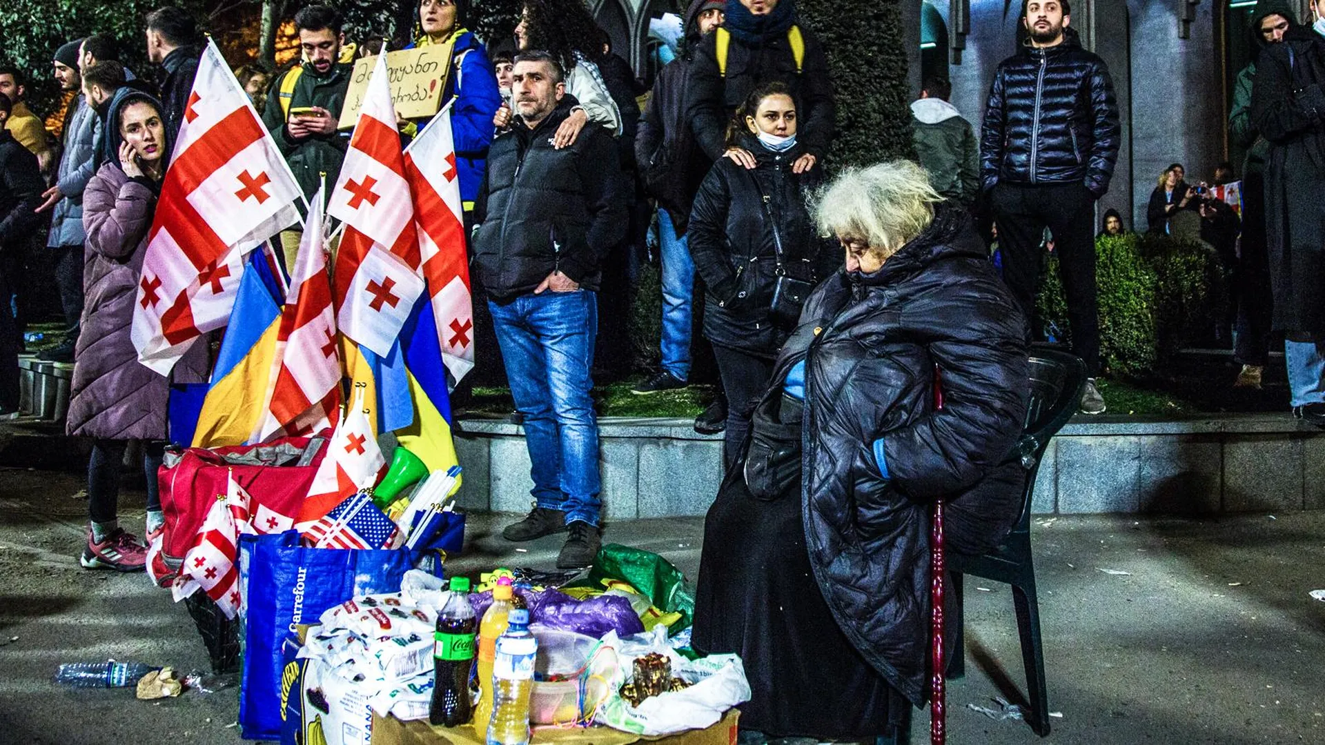 Протестующие в Тбилиси. Фото: Konstantin Volkov