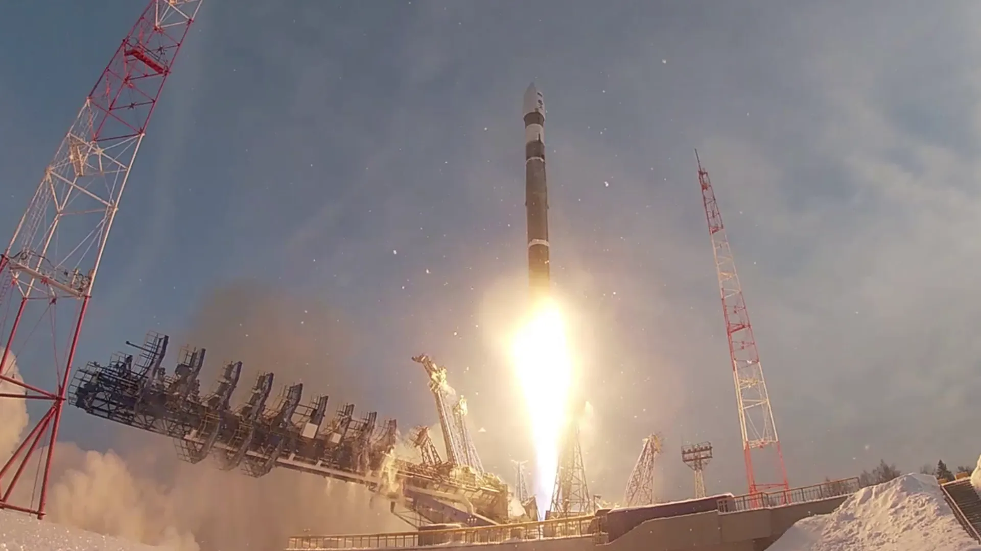 Появилось видео запуска ракеты «Союз-2.1в» с космодрома Плесецк