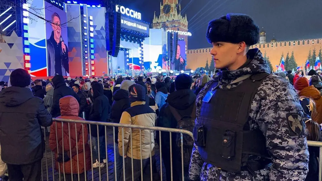 В охране правопорядка на митинге-концерте на Красной площади было задействовано 1,5 тысячи росгвардейцев