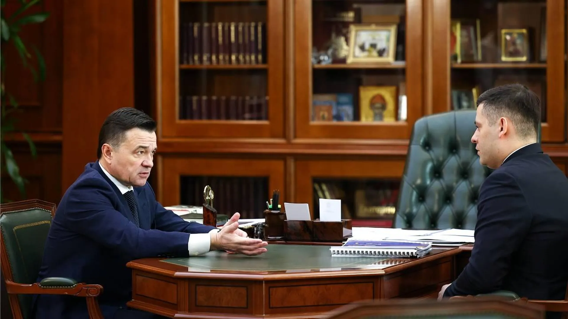 Андрей Воробьев обсудил с главой Подольска развитие городского округа